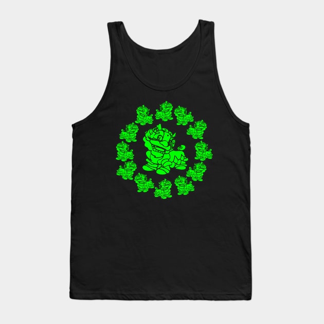 Green Dragons Dancing Tank Top by Nuletto